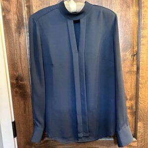 White House Black Market Sheer Blouse with Elegant Details*